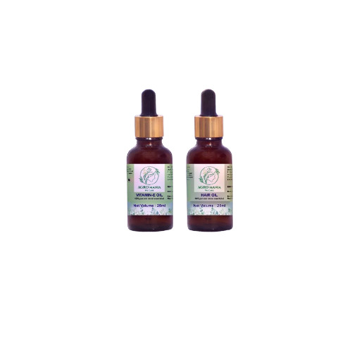 Agro Mania Essential Oil Of Vitamin E & Hair Oil For Hair Growth, Nourishment And Reduce Hair Fall 100% Pure & Natural