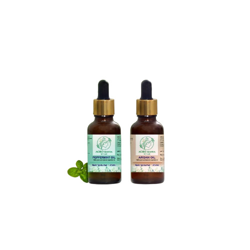 Agro Mania Essential Oil Peppermint & Argan Oil Combo Pack