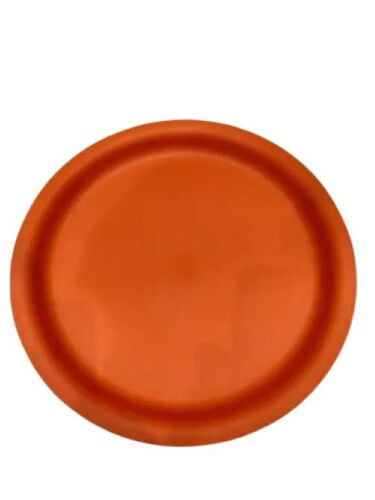 Orange Plastic Plates - Shape: Round