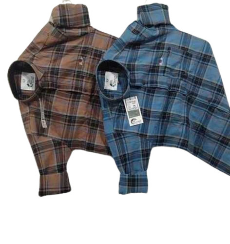 Printed Check Shirt - Cotton Customized Sizes L to XL | Multicolor Light Weight Breathable Washable Full Sleeves Button Down Collar Bead Closure Standard Design