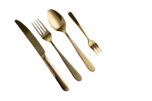 Brass Cutlery Set - Finish: Glossy