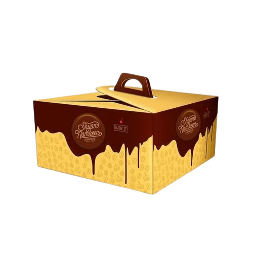 Cake Packaging Box - Paper, Multi Color Design | Eco-Friendly Material, Printed for Eye-Catching Presentation