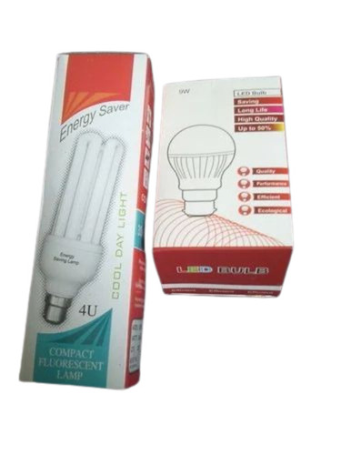 Led Bulb Packaging Box - SBS Paper, Square Shape, Multi Color | Window Patch Design for Optimal Display and Protection