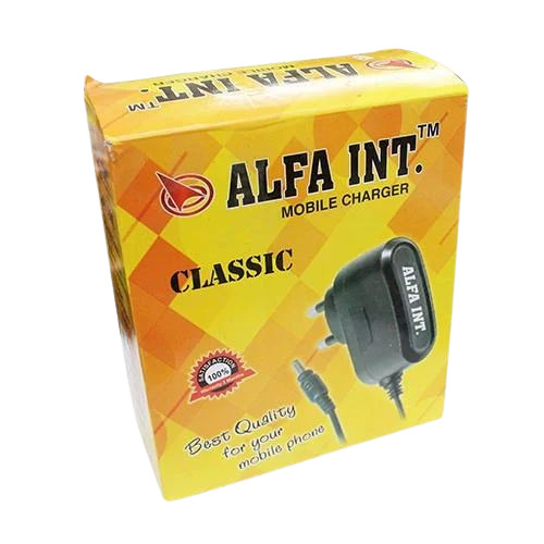 Mobile Charger Packaging Box - Recycled Paperboard Multi Color | Straight Tuck End Style Matte Finish Moisture Proof Embossed Design