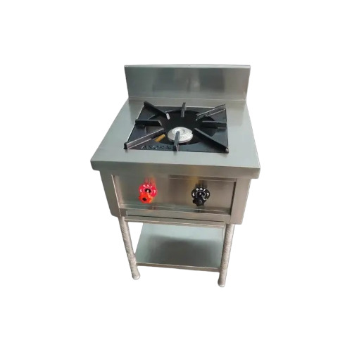 Stainless Steel Single Burner Bhatti - Color: Silver