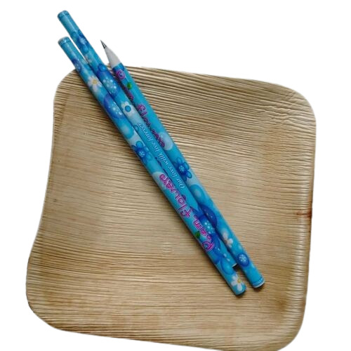 Blue Wooden Pencil - Standard Size, Round Shape | Smooth Writing, Durable Charcoal Ink, Box of 10 Pieces