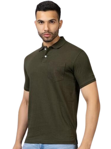 Collar T Shirt - 100% Cotton, Available in Sizes S to XL | Lightweight, Breathable, Short Sleeves, Black Polo Design
