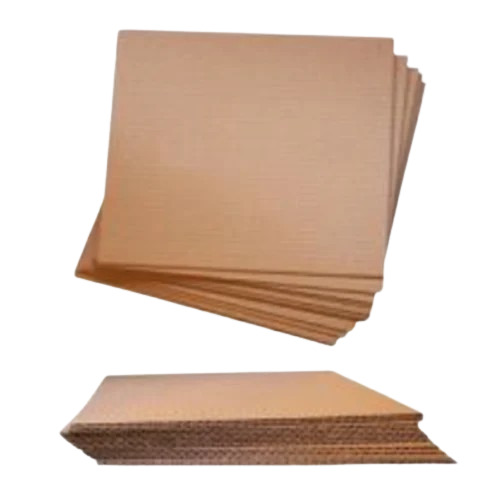 Corrugated Packaging Sheet - Wood Pulp Material, 216 x 279 mm (8.5 x 11 Inch), Brown Color | Versatile Packaging Paper Type, 140 GSM