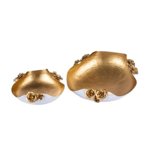 Golden Metal Urli - Aluminum Alloy, Standard Size, Golden Color | Superior Quality, Rust Resistance, Portable Design, Easy to Clean
