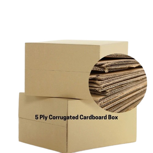Corrugated Box - Cardboard Customized Size Brown Color | Lightweight Rectangular Shape Perfect Finish Suitable for Apparel & Chemical Use