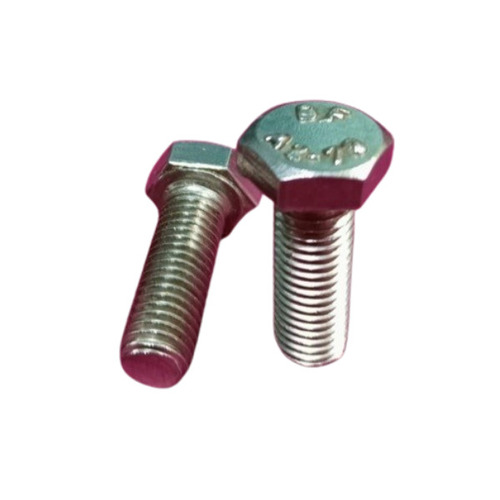 Stainless Steel Hex Bolt - High Tensile, High Quality, Hardened & Tempered | Silver, Polished Finish, Hexagon Head, Ideal for Hardware Fitting