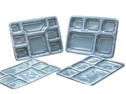 Transparent Disposable Meal Packaging Trays - Material: Plastic