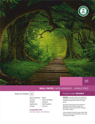 Jungle Field Non Adhesive Wallpaper - Feature: [