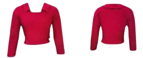 Ladies Designer Blouse - Cotton Blend, Available in Sizes XS to L, Red Color | Versatile Wear, Breathable Material, Anti-UV, Anti-Wrinkle, Easy to Maintain