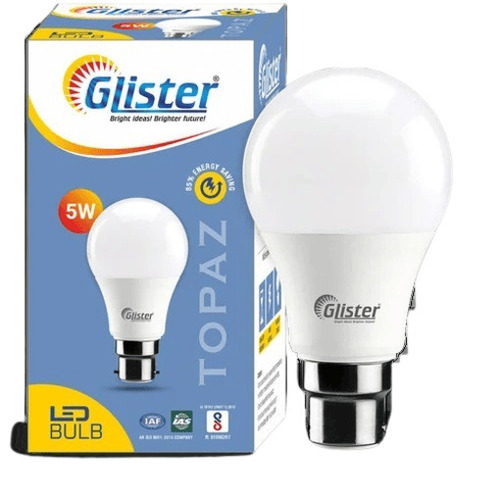 LED Bulb - Plastic Dome Shape, Cool Daylight Color | Energy Efficient, High Efficiency, Easy to Install, Shock & Heat Resistant