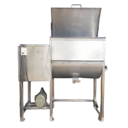 SS Ribbon Blender - Stainless Steel SS304, Semi-Automatic U Shape Inline Helical Gearbox | Custom Size, Silver Color, Efficient Mixing