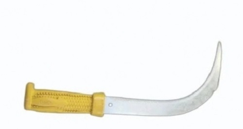 Hand Sickle - DA-301 Stainless Steel, 11 Inch Size, Yellow & Silver Color, Blade Thickness 1.5 mm , Ideal for Agricultural Use