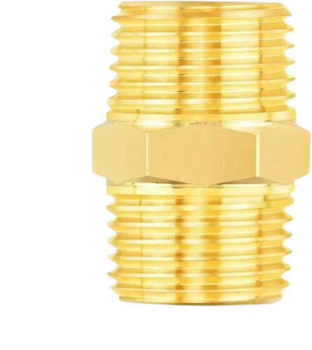 Screwed Brass Hex Nipple