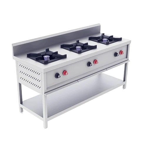 Three-Burner Indian Cooking Range - Material: Steel