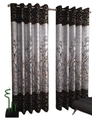 Window Curtains - Cotton-Silk Blend Custom Size | Modern Multicolor Printed Design Tear-Resistant Lightweight for Bedroom & Hotel Use