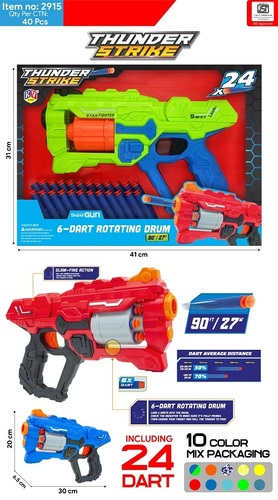 2915 Thunder Strike Gun With 6 Dart Rotating Drum