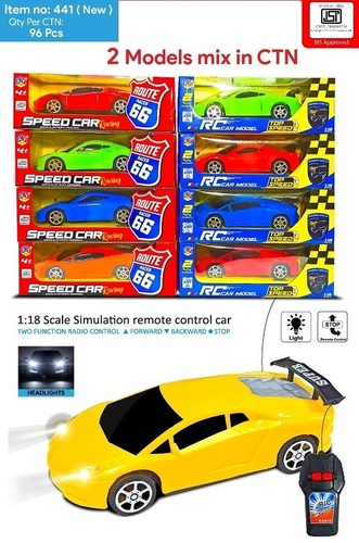 441 2 Function 1:18 Simulation Remote Control Car - Color: Green