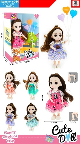 6080 6 Inches Alia Doll Cute Doll Available In 4 Models Assorted