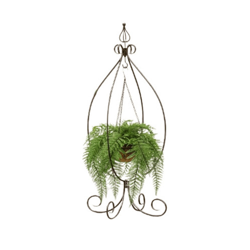 Flower Pot Stand - Cast Iron Standard Size Black Finish | Eco-Friendly Hand Made Portable Water & Weather Resistant Easy to Install