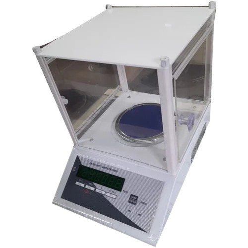 Gold Weighing Scale - Plastic Material, 100% Accuracy, White Color | Durable Electric Bench Scale with LED Monitor Display, 1 Year Warranty
