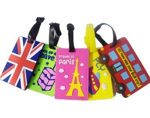 Rubber Luggage Tag - Rubber Material, Multi Color, Custom Shape Options | Unique Design with Hot Melt Adhesive and Personalized Printing