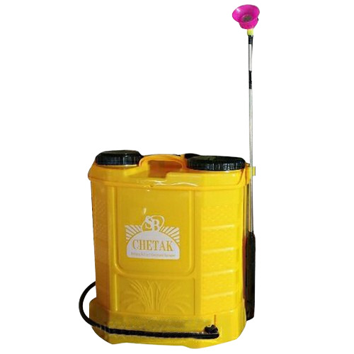 Agricultural Manual Sprayer Pump - Plastic, 10 Ltr/hr, Yellow | Durable, Lightweight, Hand Crank Operation, Fine Finished, Rectangle Shape