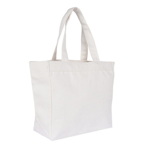 Canvas Gusset Bag - Canvas Material, Customisable Size, White Color | Eco-Friendly Design, Sustainable Choices for Conscious Consumers