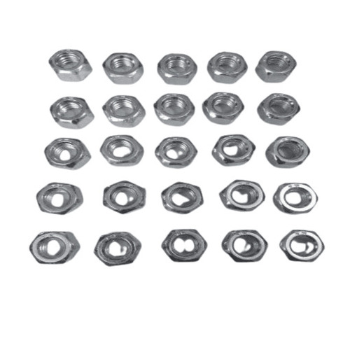 Cold Forged Nuts - M16 Size, Silver Hexagonal Steel | Rust & Corrosion Resistant, Easy to Use, Long-Life Durability