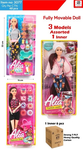 3077 11 Inches Alia Doll Available In 3 Models - Assorted Models