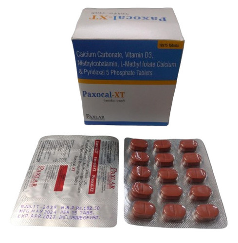 Calcium Carbonate Vitamin D3 Methylcobalamin L-Methyle Folate Calcium & Pyridoxal 5 Phosphate Tablets