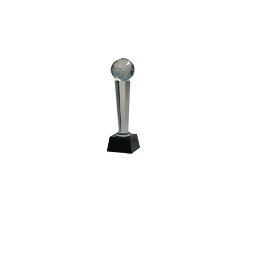 Crystal Glass Trophy - 10.5 Inch Plain & Conical Shape | Sports & Office Excellence Award by Piru Pooja, Modern Design with Laser Engraved Customization