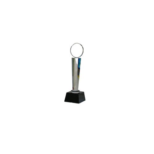 Crystal Trophy - Premium Quality Glass, 10.5 Inches Height, Elegant Plain Design | Modern Shape, Customized Logo, Perfect for Office and Sports Achievements