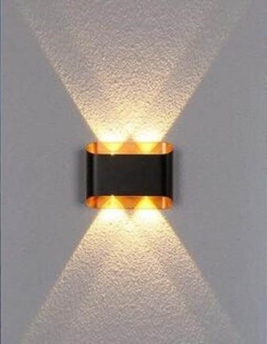 Wall Light - Aluminum, Customized Size, Black & Orange | Perfect Finish, Durable, Wall Mounted, 1 Year Warranty, LED Electric Lighting