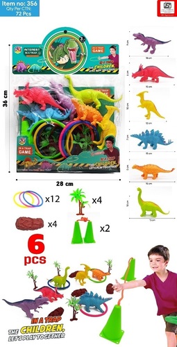 356 6 Pc Dinosaurs With Ring