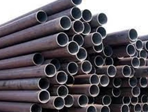 Ms Round Pipes - Mild Steel, 6 m Length, 10 mm Thickness | Non-Alloy Drill Pipe with Metal Pipe Cap, Grade A, Round Shape