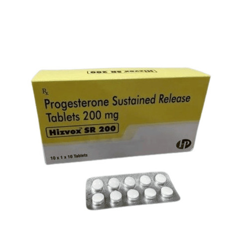 Progesterone Tablets - 200mg, 100% Pure White Tablets | Clinically Proven Effectiveness, Free from Harmful Chemicals, 100% Safe and No Side Effects