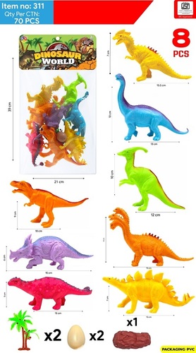 311 8 Pc Dinosaurs Toys