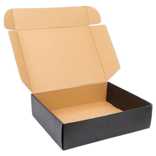Corrugated Box - Corrugated Board, Customized Size, Rectangle Design, Matte Black Finish | Lightweight, Perfect Printing for Apparel, Electronics, Home Appliances