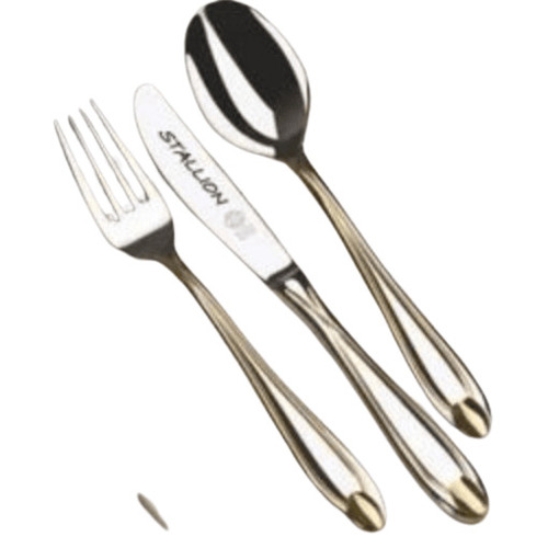 Cutlery Sets - Stainless Steel Standard Size Silver Color | Lightweight Easy to Clean Corrosion & Rust Resistant Set of 3