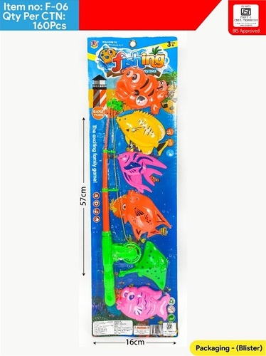 F06 Fishing Game 6 Pcs Fish 1 Fishing Rope