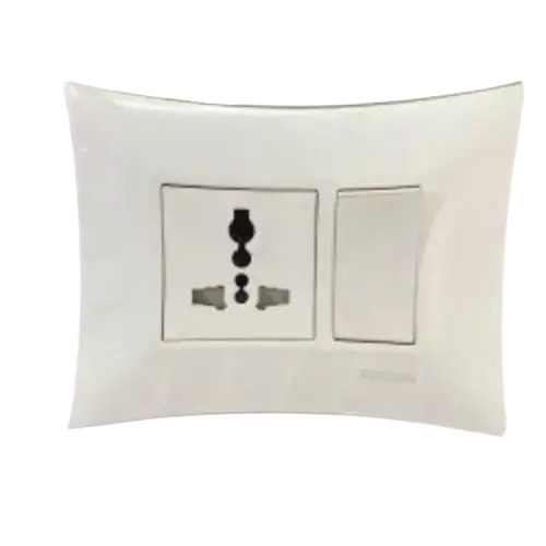 Philips Modular Switches - Plastic, Customized Size, White | Electric Power Source, Durable with High Protection Level, 5 Years Mechanical Life