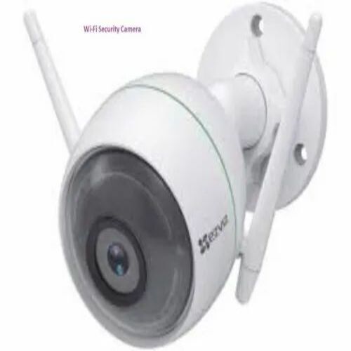 Wi-Fi Security Camera - Plastic Bullet Design 2 MP Resolution 1920 x 1080 Max Image White Color Ideal for Office / Industry Use