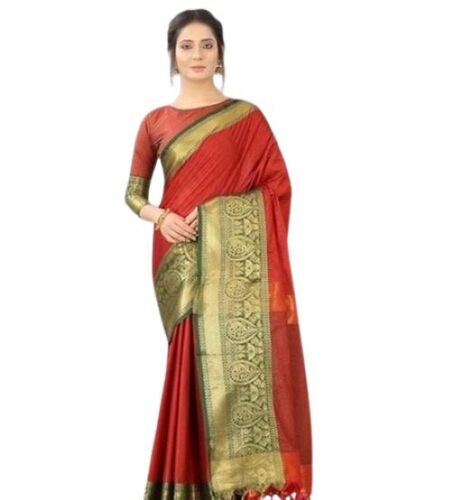 Luxurious Cotton Fabric Ladies Saree - Color: All