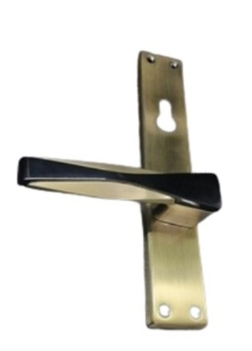 Mortise Handle - Brass Material, 20.3L x 5.1W Centimeters, Golden Antique Finish | Auto-Lock Feature, Lock and Key Included, Ideal for Door Fitting