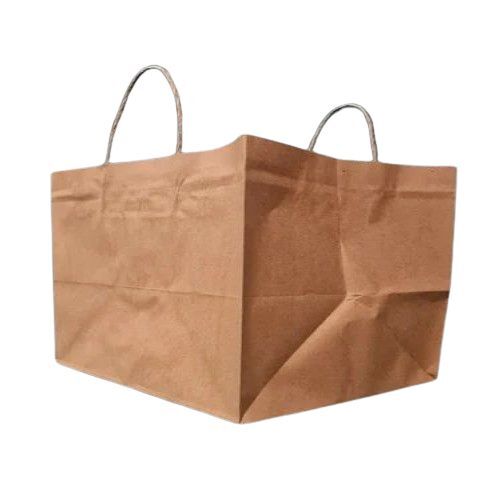 Paper Bag - Kraft Paper 13x10x11 Inch Brown | Tear Resistant Durable Material Customizable Designs Versatile Usage Strong Rope Handles Flat Bottom Design